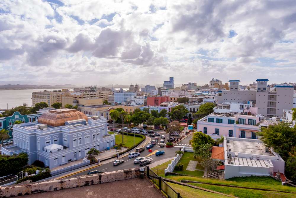 Aerial view San Juan Puerto Rico