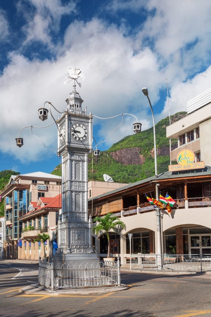 Clock tower in Victoria, Mahe, Seychelles